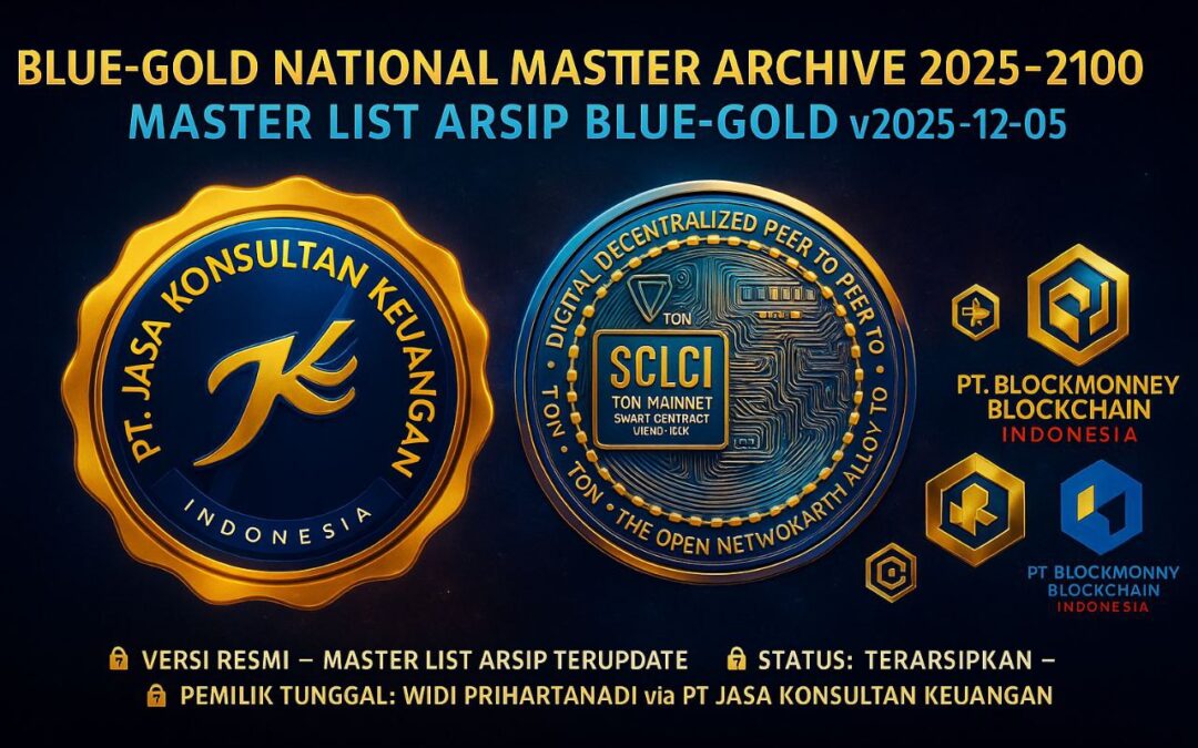 BLUE-GOLD NATIONAL MASTER ARCHIVE 2025–2100 – MASTER LIST ARSIP BLUE-GOLD v2025-12-05