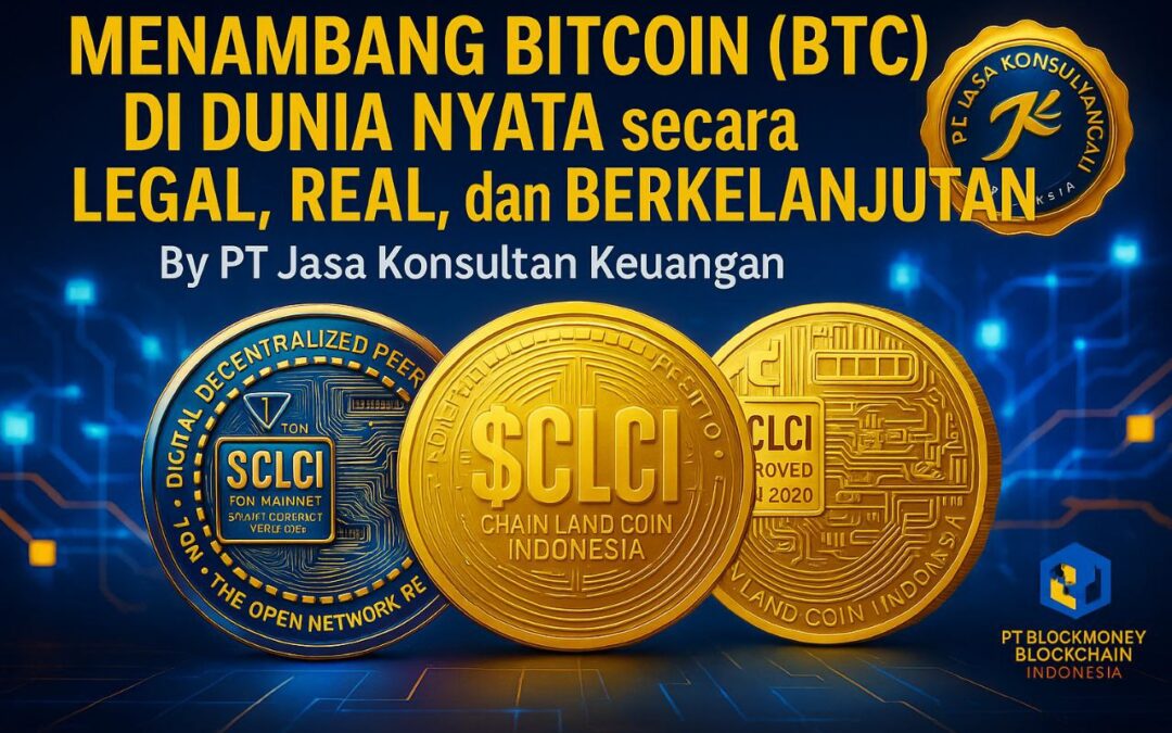 MENAMBANG BITCOIN (BTC) di DUNIA NYATA secara LEGAL,  REAL, dan BERKELANJUTAN By PT Jasa Konsultan Keuangan