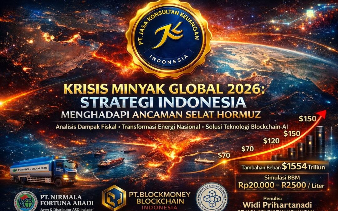 KRISIS MINYAK GLOBAL 2026: STRATEGI INDONESIA MENGHADAPI ANCAMAN SELAT HORMUZ V4 A ANALISIS DAMPAK FISKAL, TRANSFORMASI ENERGI, DAN SOLUSI TEKNOLOGI BLOCKCHAIN-AI UNTUK KETAHANAN NASIONAL PENULIS: WIDI PRIHARTANADI PT JASA KONSULTAN KEUANGAN