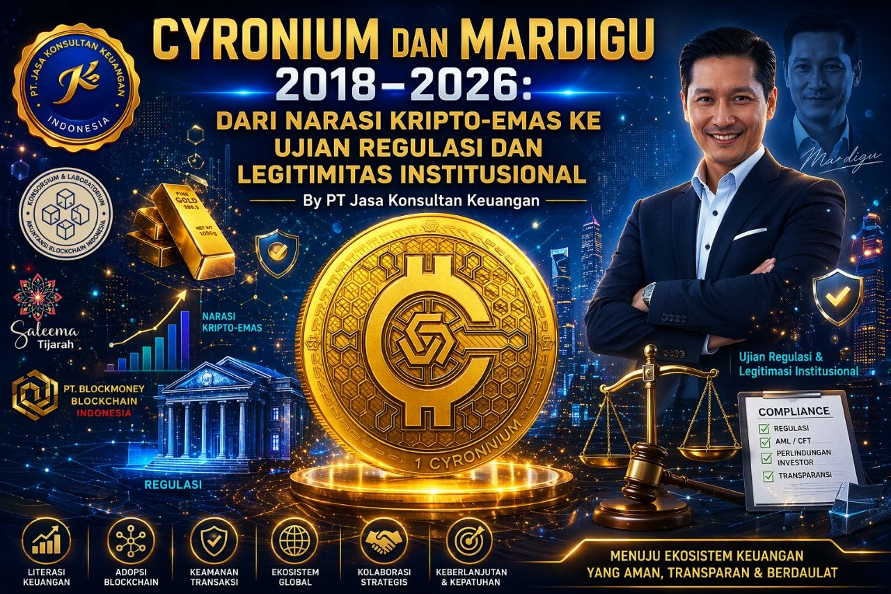 Cyronium dan Mardigu 2018–2026: Dari Narasi Kripto-Emas ke Ujian Regulasi dan Legitimitas Institusional By PT Jasa Konsultan Keuangan